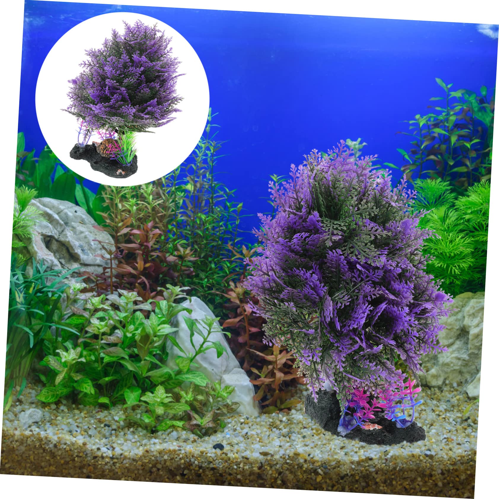 BESPORTBLE 3pièces Ornement Artificiel De Plantes Aquatiques Décoration Naturelle Pour Aquarium Et Fish Tank Accessoire De Paysage Pour Amateurs De Poissons Simulation De Plantes Aquatiques
