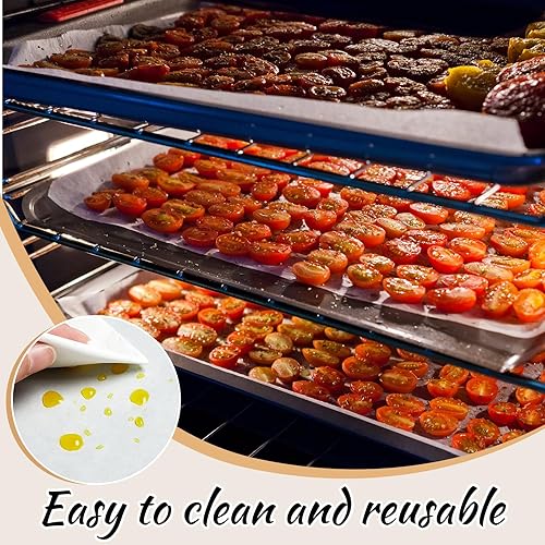 Miniatura 5 de Juego de 200 bandejas para liofilizar, papel pergamino, accesorios de servicio de alimentos precortados compatibles con bandejas de secado de