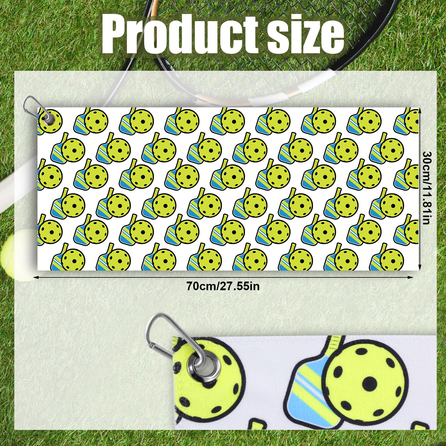 PEUTIER Pickleball Towel & Carabiner Clip - Image 2