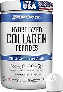 Collagen Peptides Powder - Grass-Fed Bovine Sourced Hydrolyzed Collagen Powder - for Gut Health, Joints, Hair, Skin, & Nails - Type 1 & III Collagen Supplement for Men & Women | 12.35 Oz