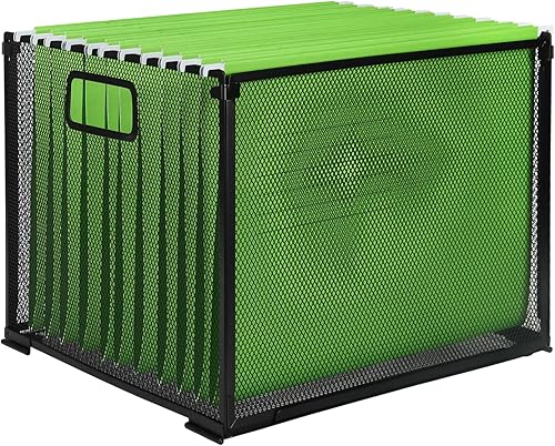 Organizador de carpetas de archivos colgantes, soporte de archivos de metal para escritorio, caja de almacenamiento de documentos de oficina,