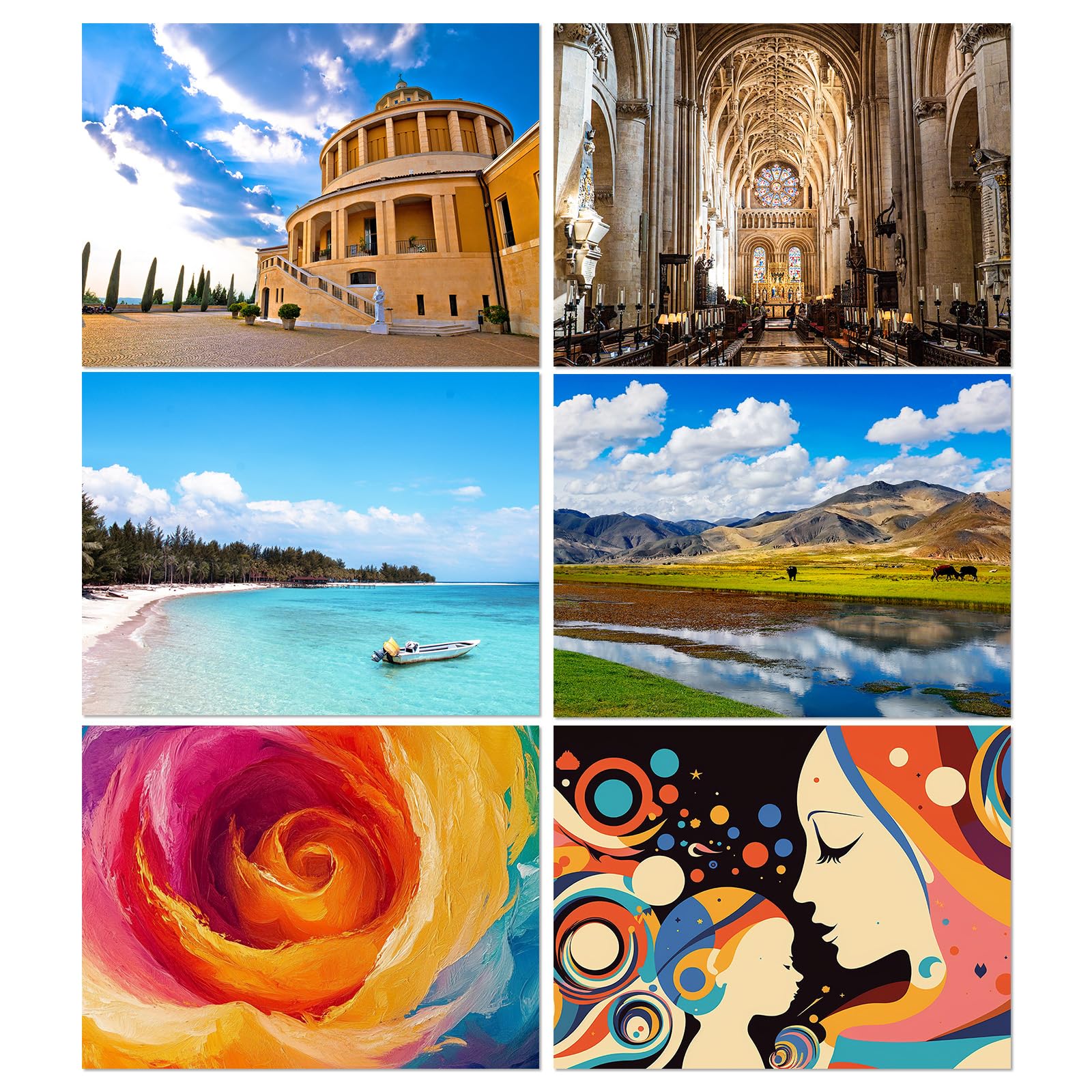Carte postale paysage en papier photo chic pour une deco elegante