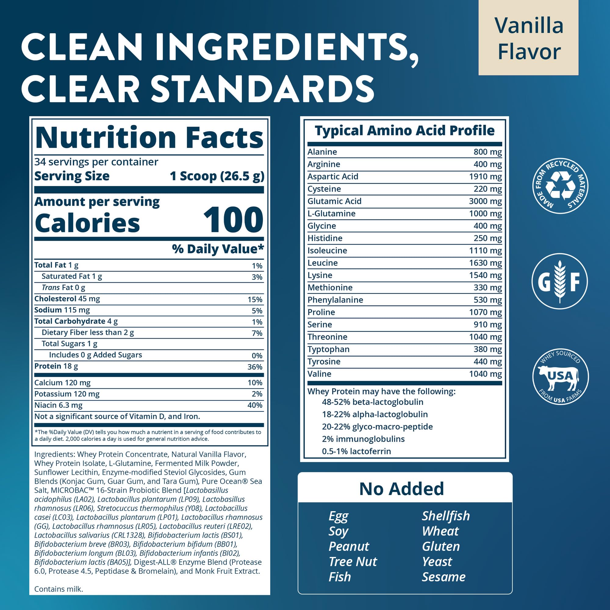 MRM Nutrition Whey Protein - Vanilla Flavored, BCAAs - 34 Servings — Amazon image 2