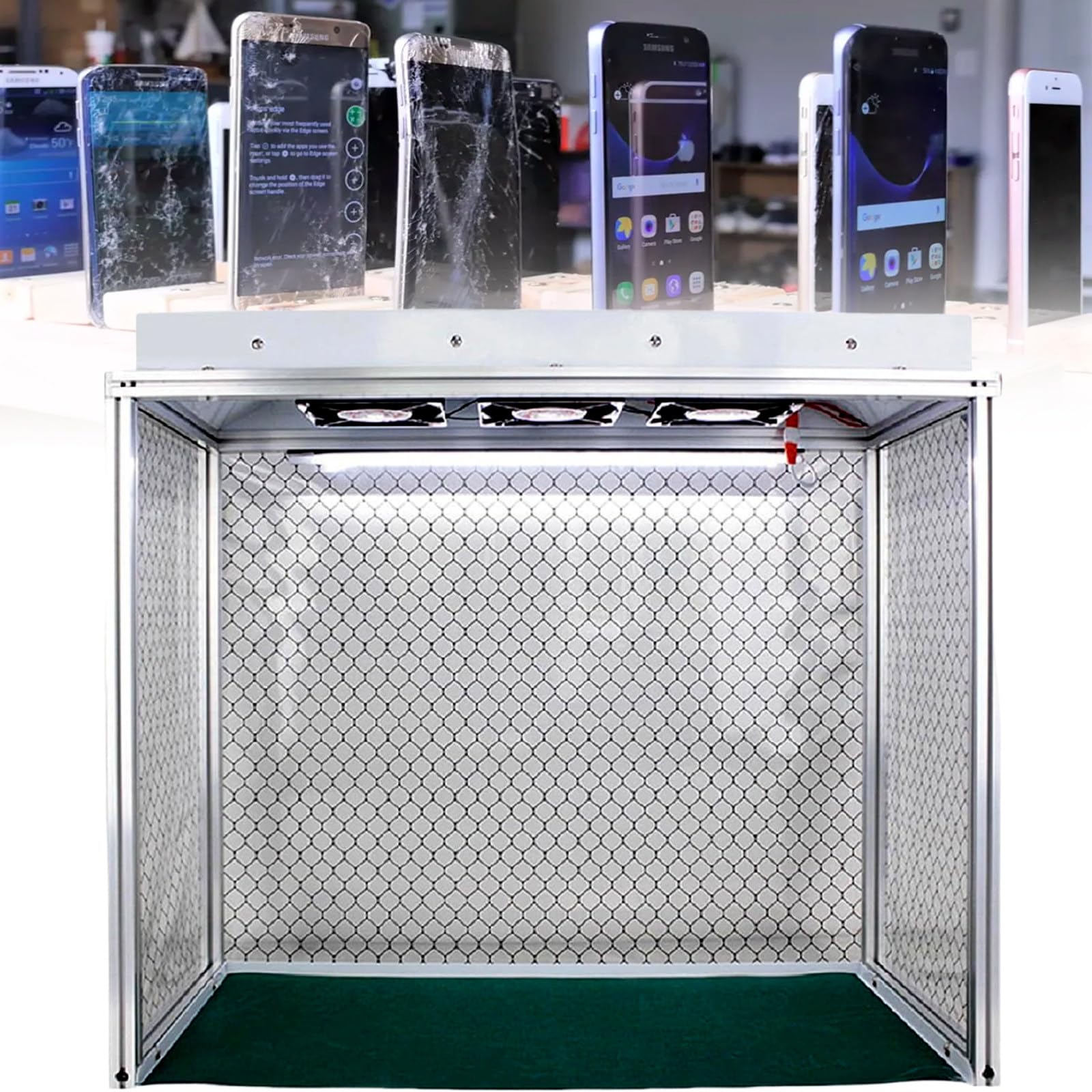 Poste de Travail Portable à Flux laminaire Vertical, Poste de Travail avec Filtre HEPA, pour la réparation d'écrans LCD de téléphones Portables, Les travaux de dépoussiérage en Atelier