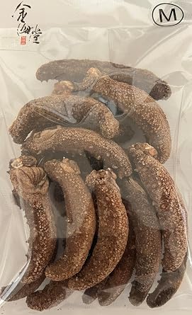 GOLDENSEA-Natural Sun Dried Alaska Red Sea Cucumber -, Medium Size1lb, Grade AAAA