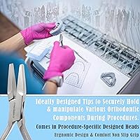 Vista 2 de Alicates de doblado de alambre de ortodoncia de acero inoxidable alemán prémium (alicates de punta plana)