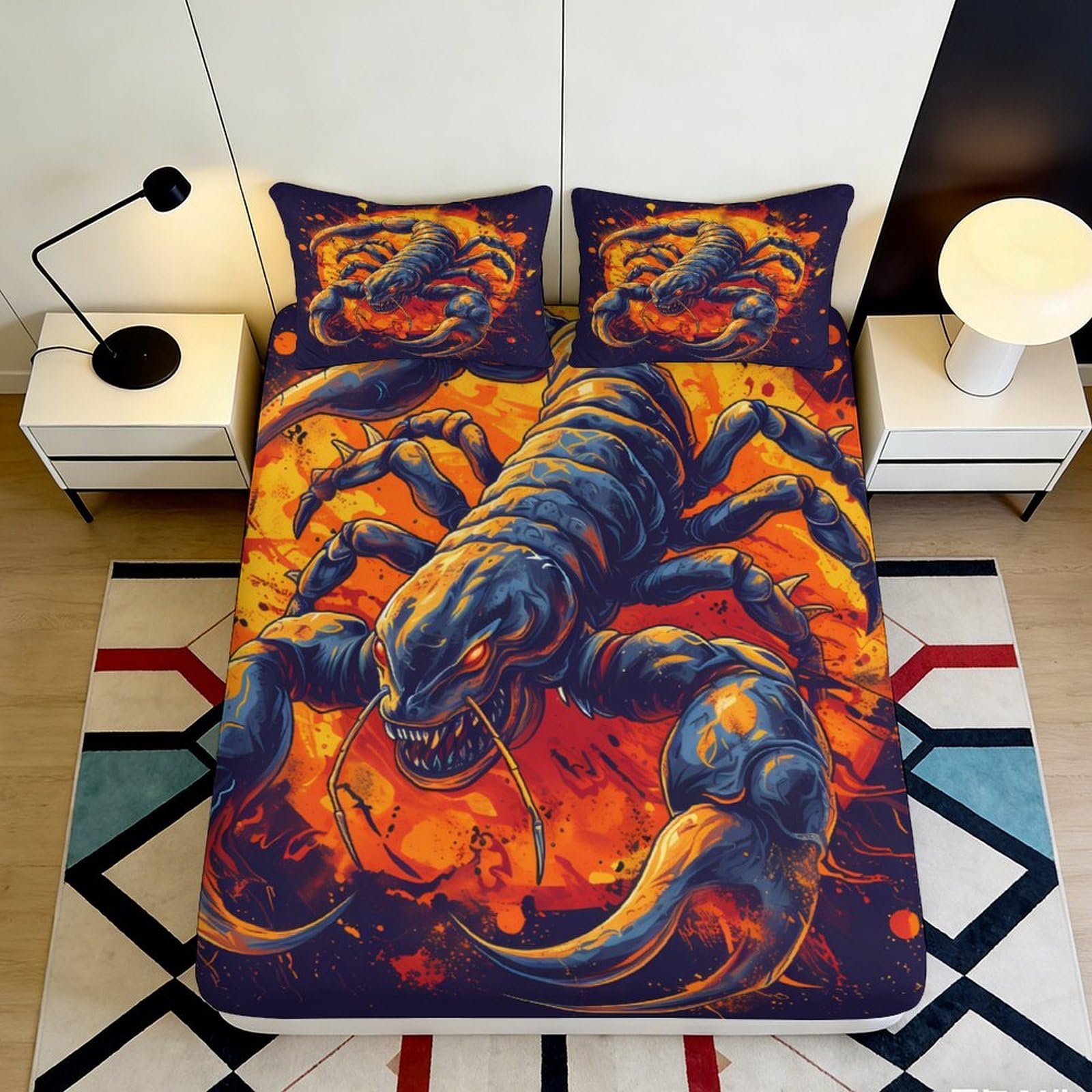 3D Printed Fitted Sheet Microfiber with Galaxy Starry Sky Pattern for Bedroom and Dormitory Bed Protection, Anti-Slip, Easy to Wash, Enhances Bedroom Aesthetics 90x200x25cm