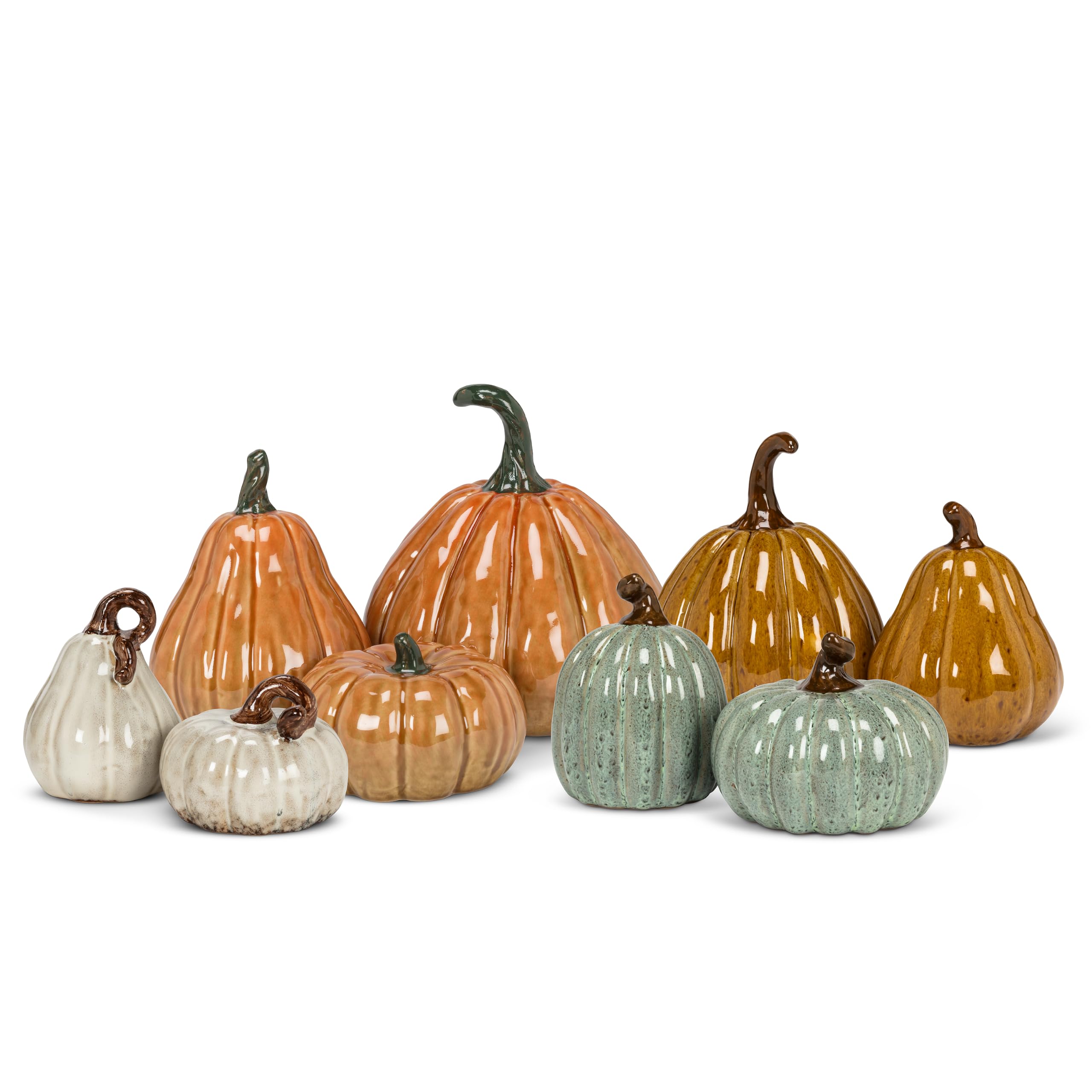 Abbott Collection Small Tall Pumpkin, Dark Gold