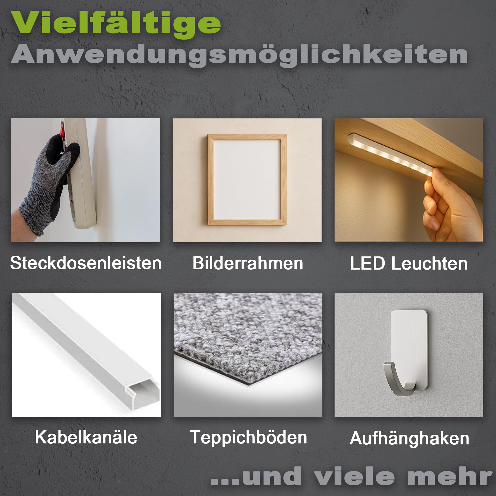 Colorus Teppichklebeband doppelseitig 50 mm x 25 m, 2 Rollen – Ansicht 4