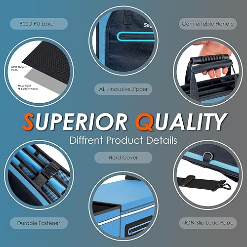 Miniatura 4 de Organizador y almacenamiento para maletero de automóvil de 95 L con paquete de hielo de 26 L, impermeable, plegable, organizadores de maletero para