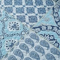 Vista 7 de KASENTEX Country-Chic Juego de Ropa de Cama con Edredón Estampado Prelavado - Ropa de Cama con Patrón Acolchado de Tela de Microfibra