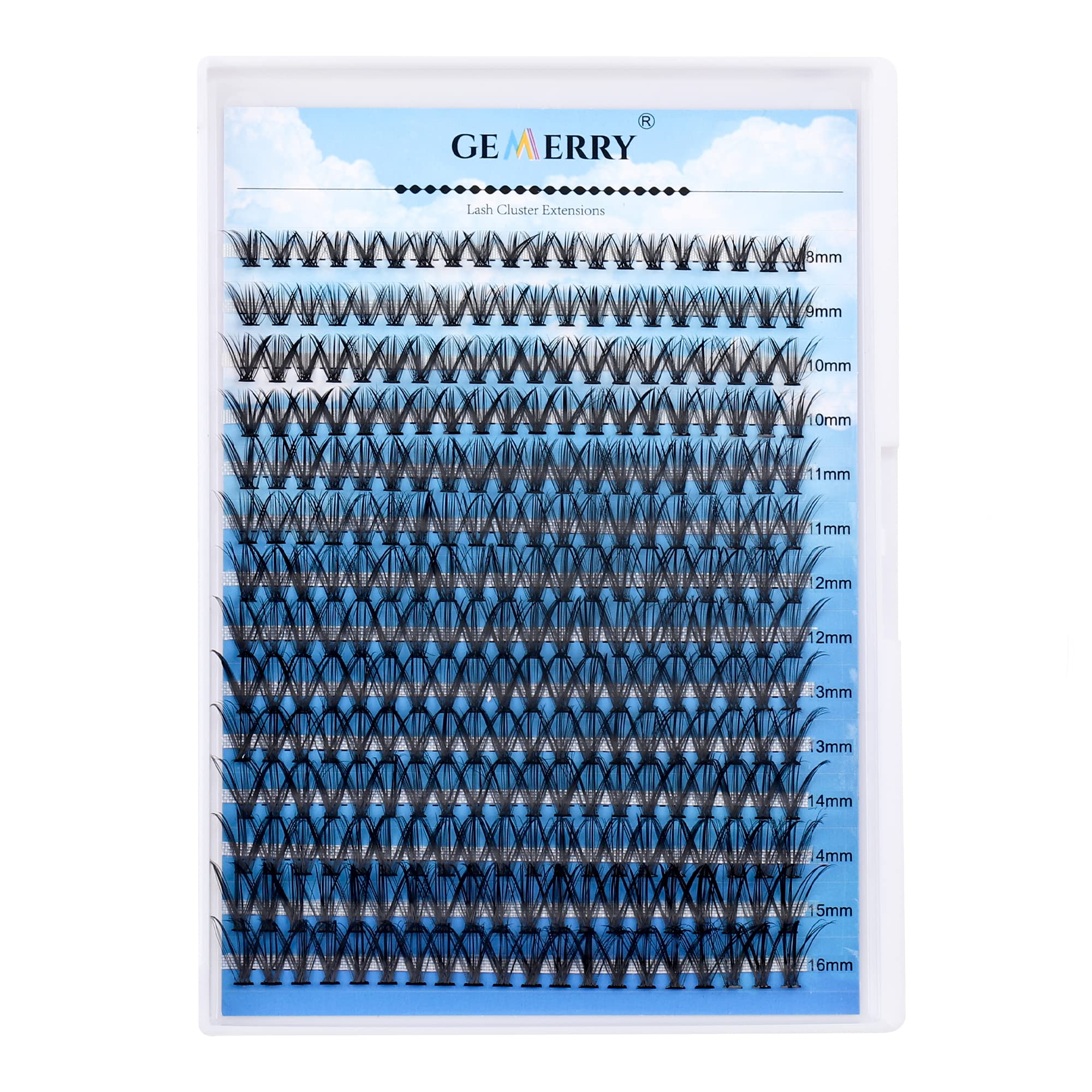 Ciuffetti 240 pcs 30D Cluster Volume Russo 8-16mm mix 0.07 mm Curvatura C Fai Da Te a Casa per Principianti Individuali Professional Naturali Ciglia Finte Gemerry Extension Ciglia（30D-0.07C,8-16MIX）
