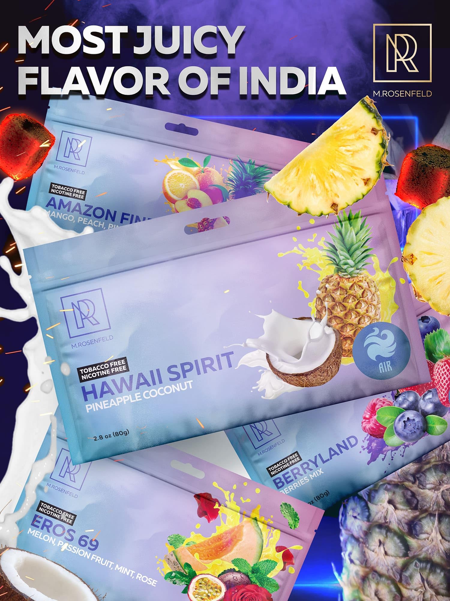 Amazon.com: Hookah Flavors Pineapple Coconut Hookah Flavor Herbal Hawaii  Spirit - 3.5 ounce - 100 Gram Hookah Shisha Tobacco Free Hookah Tobacco &  Nicotine Free Shisha