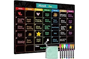 MaxGear Magnetic Monthly Calendar for Fridge - Dry Erase Fridge Chalkboard