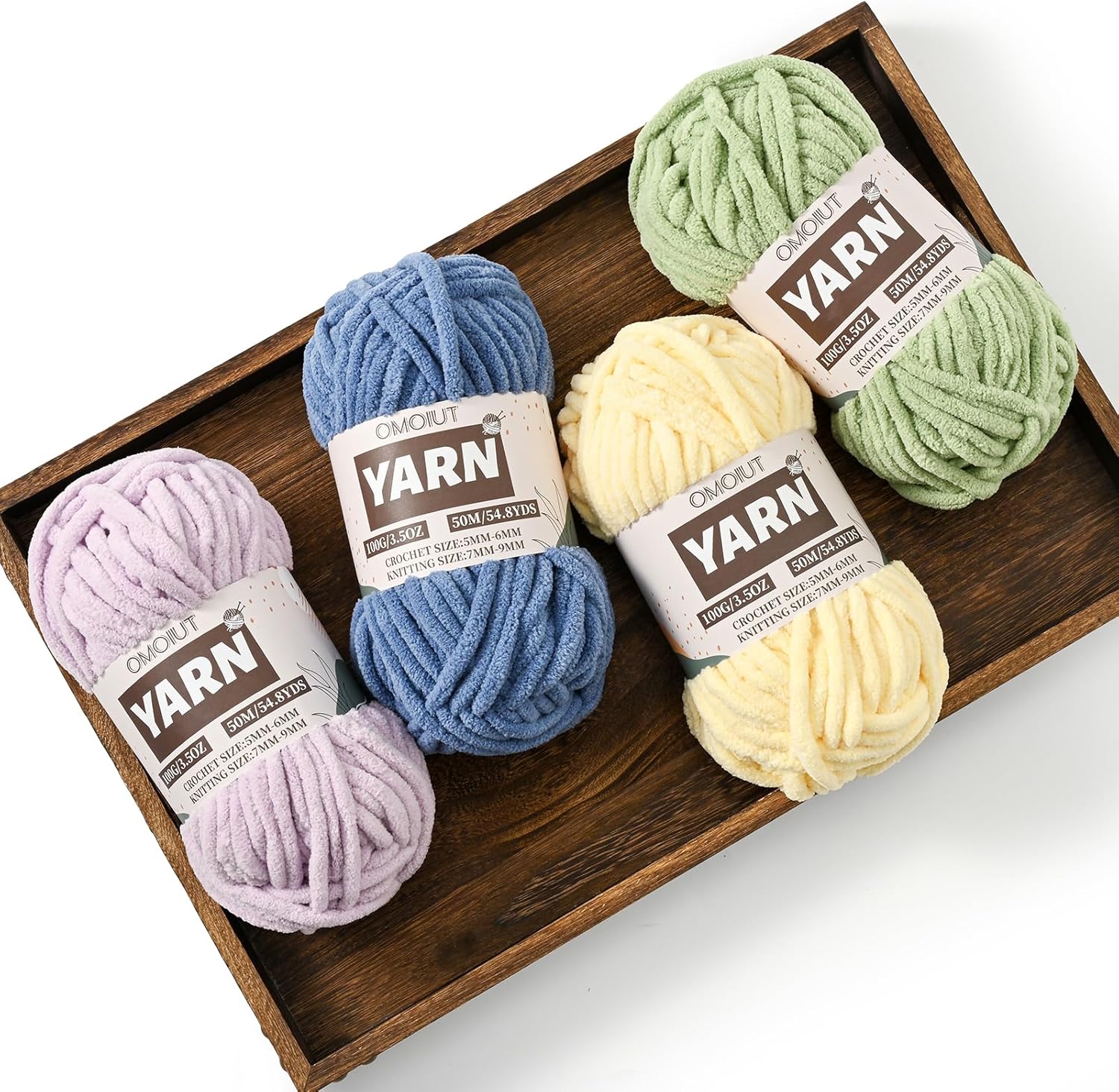 20 Pack Bulky Velvet Chenille Yarn, Baby Yarn for Crocheting Soft Blanket, 2000g(1094yds) Chunky Crochet Yarn, Thick Multicolor Yarn for Crocheting Amigurumi, Crafts, Home Decor B