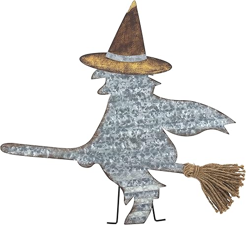 Mud Pie Decoración de caballete, meseras de mesa de bruja