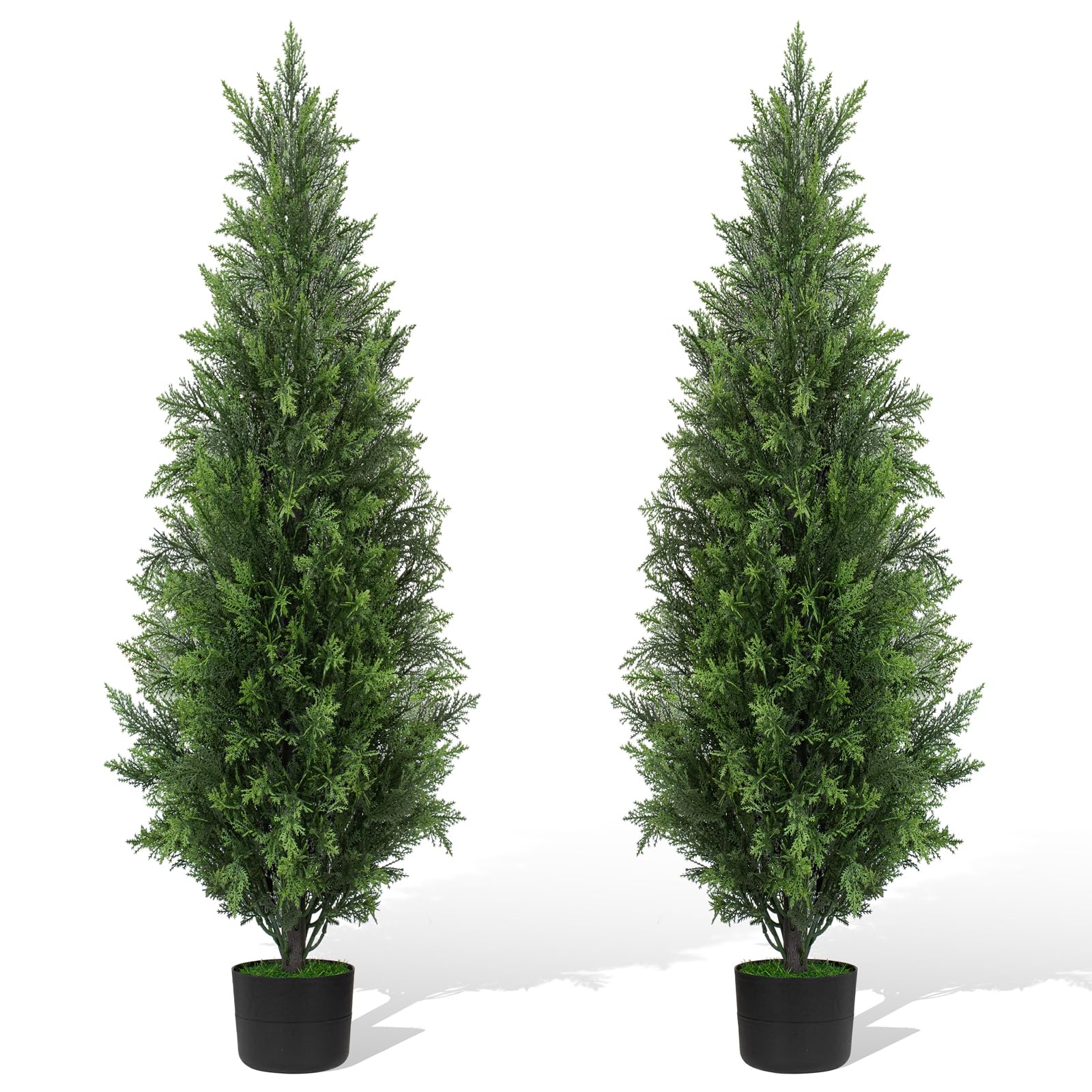 Photo 1 of Chillchard 2Pack 4FT Artificial Cedar Tree, UV Resistant Fake Pine Tree