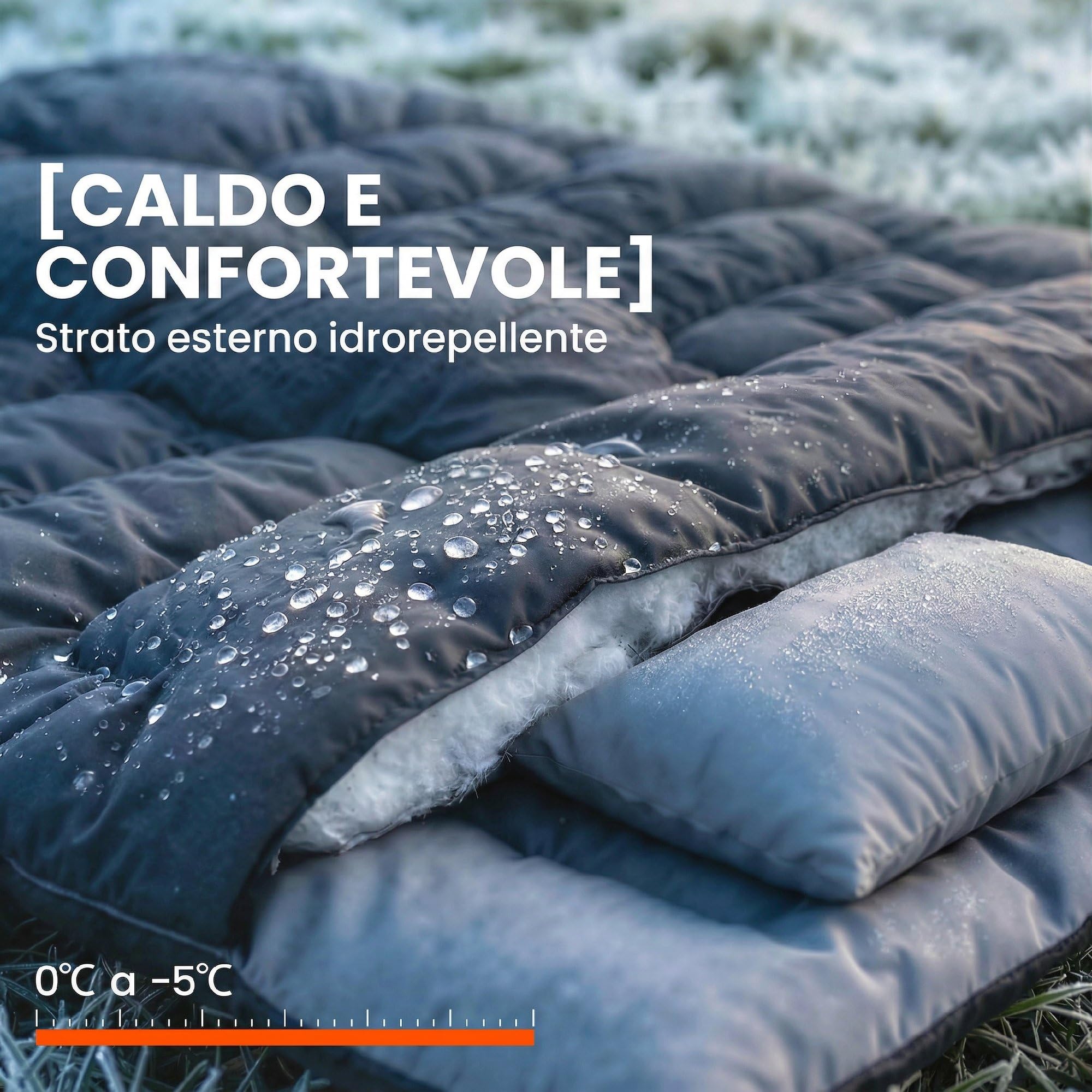 Outsunny Sacco a Pelo Doppio per Adulti, Sacco a Pelo Matrimoniale per 2 Persone, Leggero con 2 Cuscini e Borsa di Stoccaggio, per Climi Freddi e Caldi, Camping, Escursionismo, Zaino, Nero