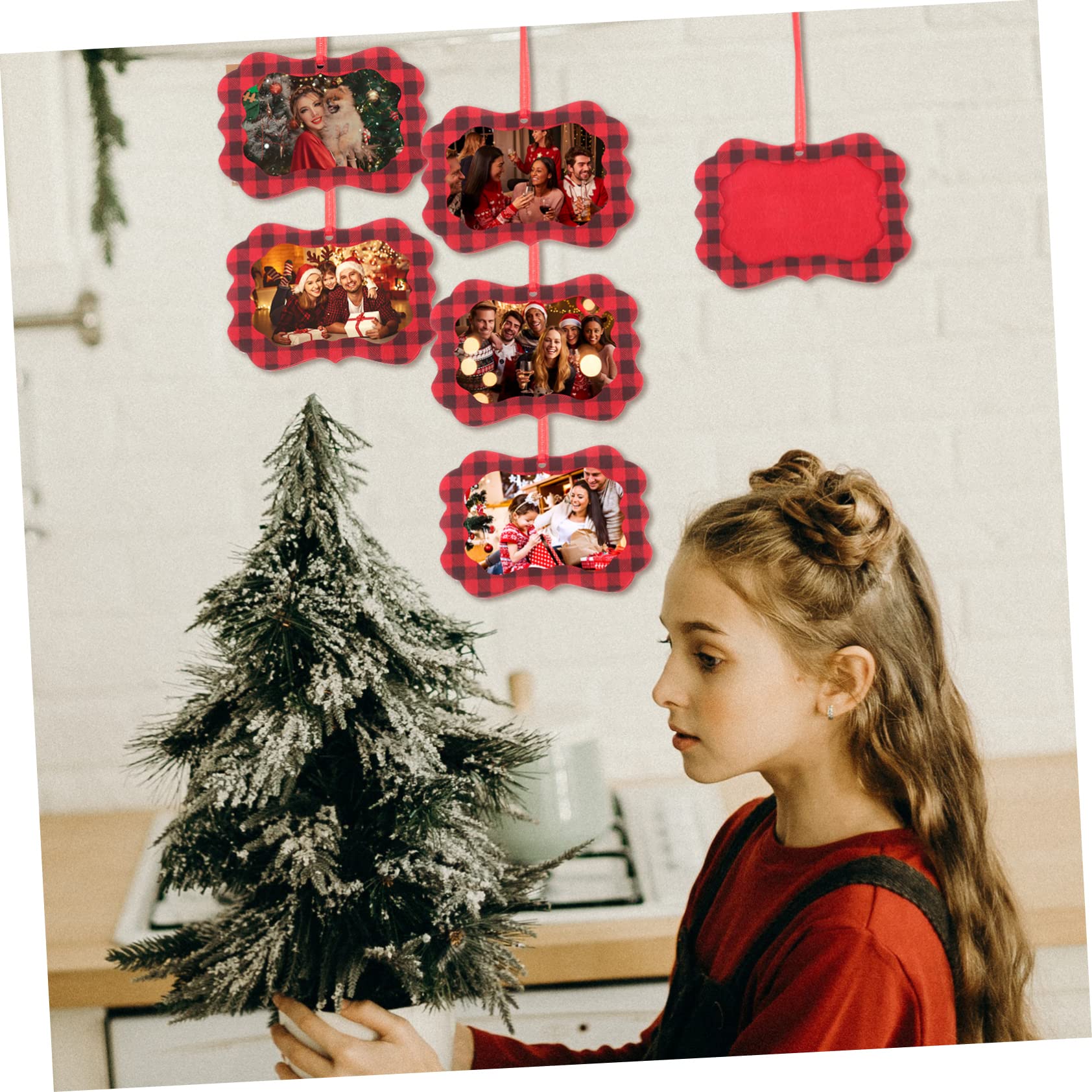 ABOOFAN 4 Juegos De Colgantes Para Árbol De Navidad De Fieltro Para Decorar Fotos 12 Unidades X 4
