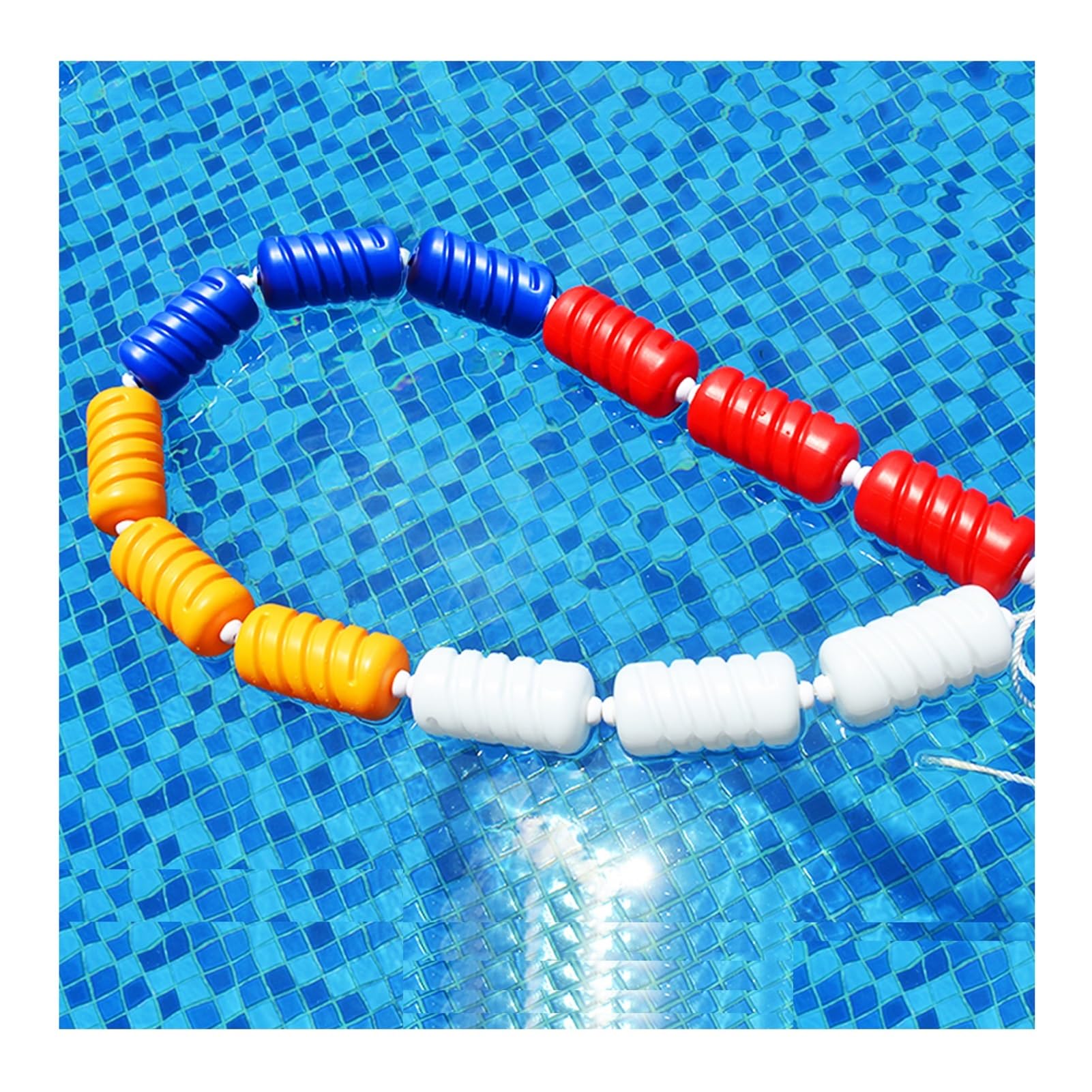 GJMSSMY 3.3ft-60ft Pool Safety Divider Lane Line - Pre-installed Floating Buoy for Indoor/Outdoor Pools, Durable Nylon Pool Divider Float Rope (9m/30ft)