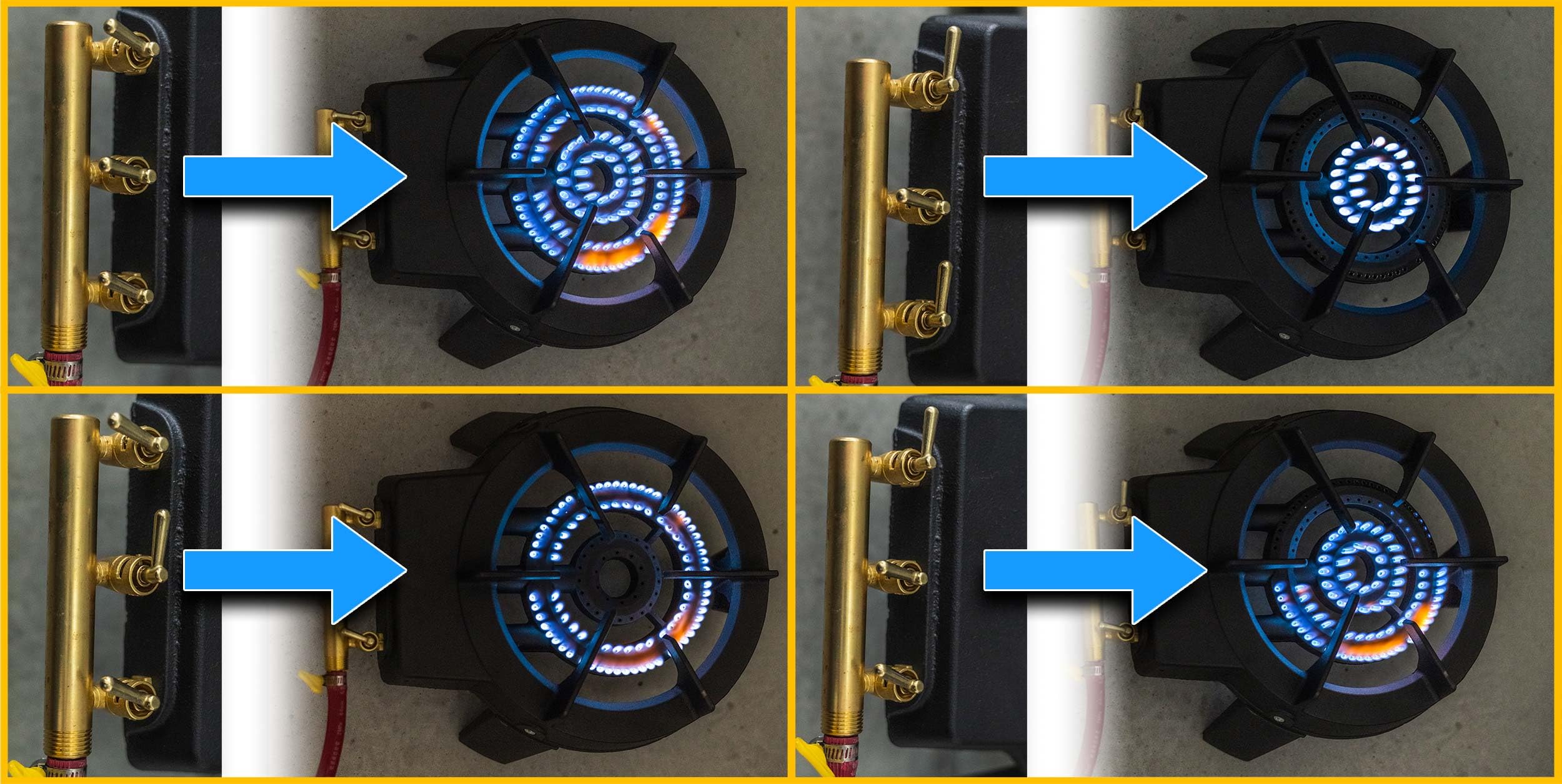 Hornillo de gas turístico con una potencia de 9,8 kW - para botellas de 11 kg