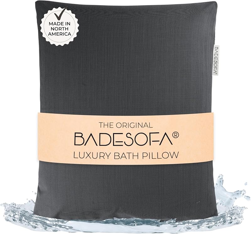 Almofada de banho BADESOFA S Charcoal, com enchimento de areia de quartzo