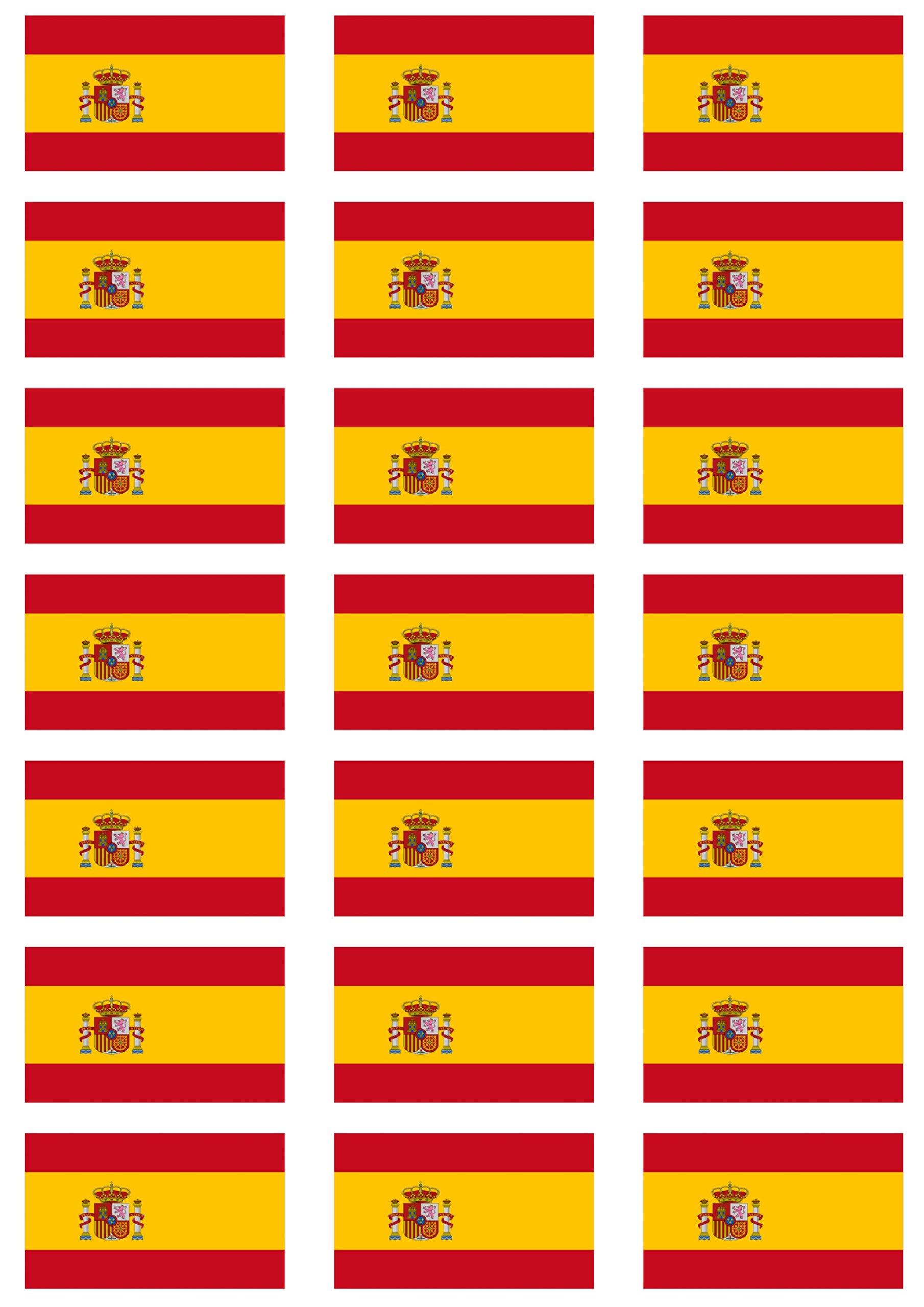Spain Flag self Adhesive matt Paper Labels/Stickers