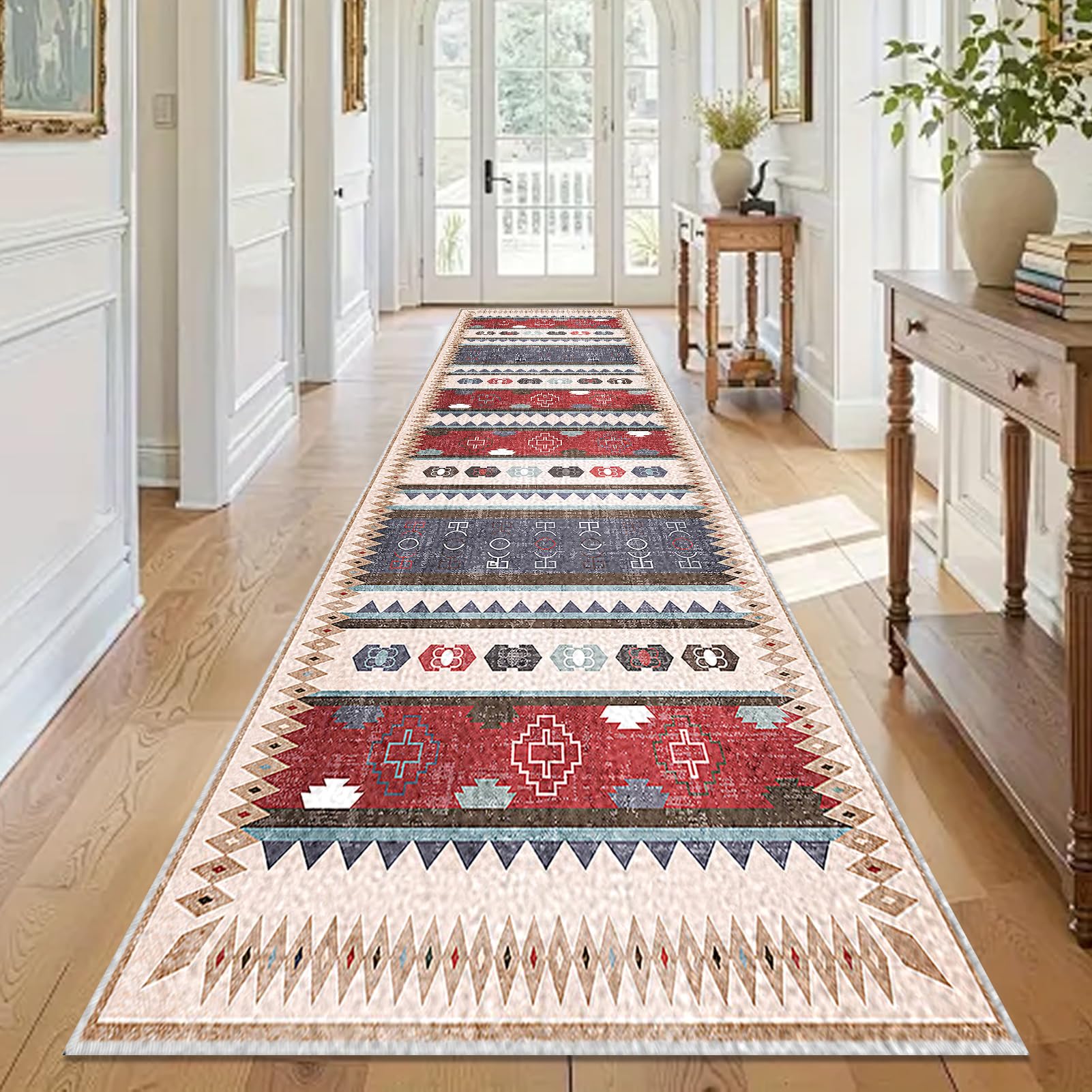 Antypoślizgowy dywanik do przedpokoju zmywalny długi dywanik kuchenny 120 x 180 cm dywanik z krótkim włosiem, dywanik wejściowy do wnętrz chłonna wycieraczka, mata podłogowa do wejścia, drzwi