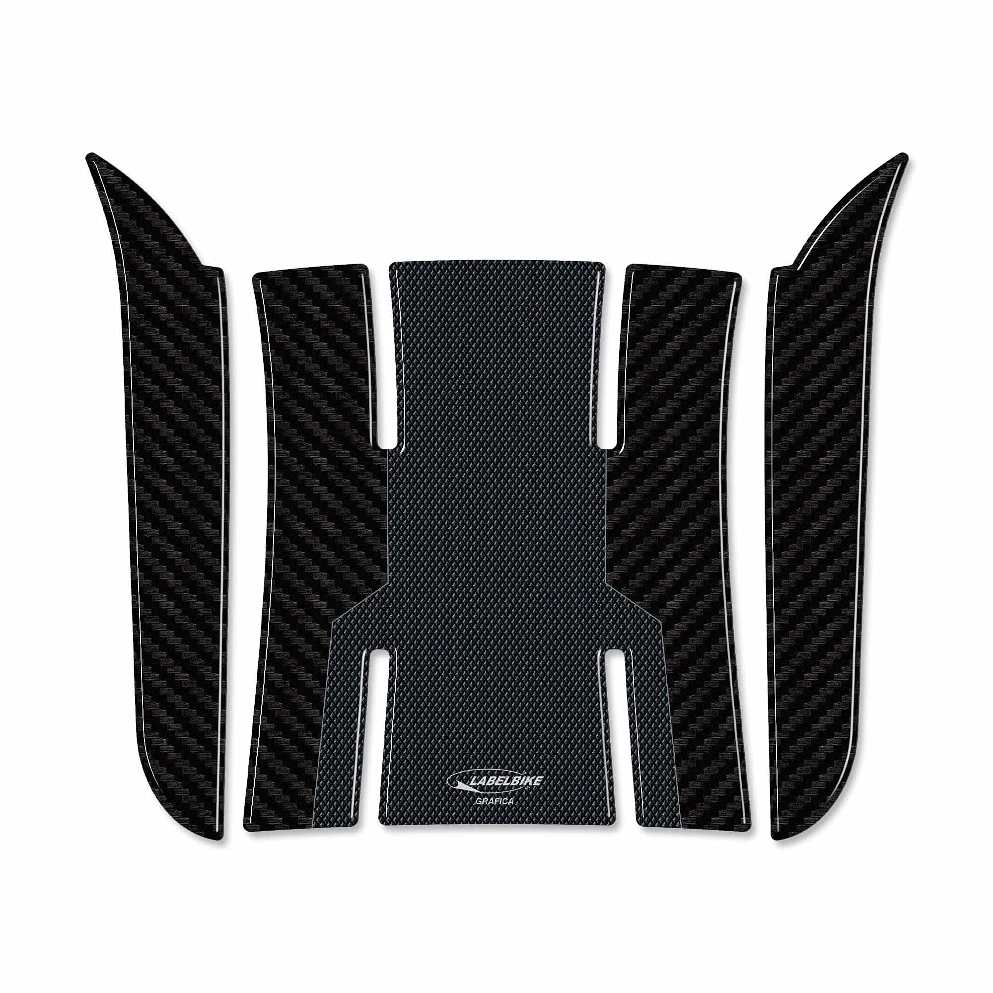 labelbike - 3D Resin Sticker Decoration and Protection of Motorcycle Tank Door Compatible with Piaggio Beverly 300 and 400 2021-2025 - Carbon-Like Color