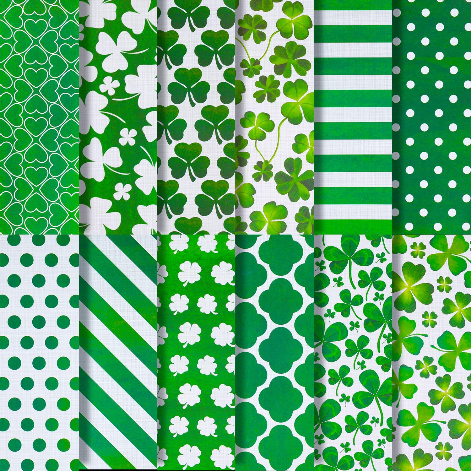 24 Pajitas De Papel San Patricio - Rayas Verdes, Tréboles, Biodegradables, Para Fiestas Y Decoración