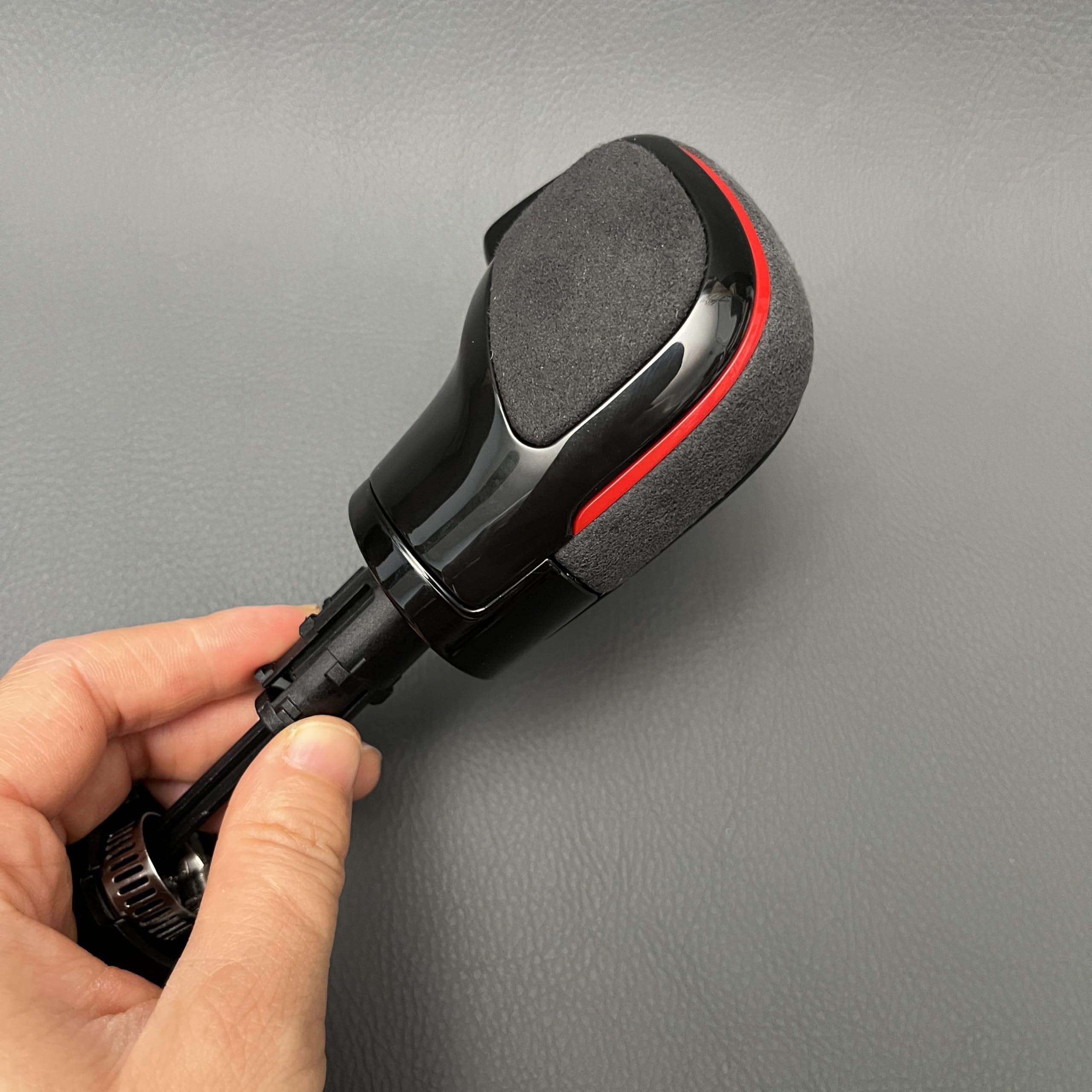 ZJHYGMD Leather Automatic DSG Gear Shift Knob for VW for Passat CC for Golf 6 GTI for Jetta MK6 GLI for Lever for Interior(Suede)