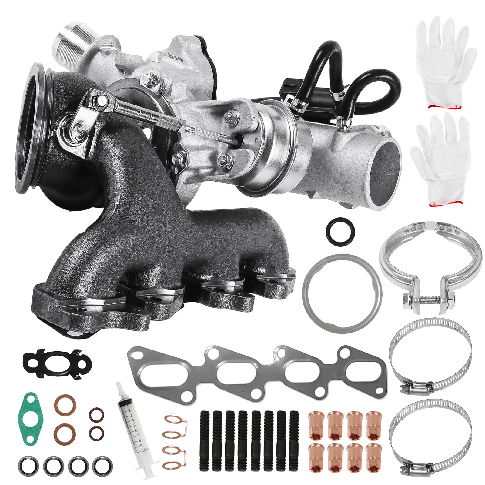 55565353 Turbo Charger Kit for 2011-2015 Chevy Cruze 1.4L, 2013-2021 Chevy Trax 1.4L, 2016 Cruze Limited 1.4L, 2012-2020 Sonic 1.4L, 2013-2021 Bui-ck Encore 1.4L, Turbocharger Replace for 781504-0001