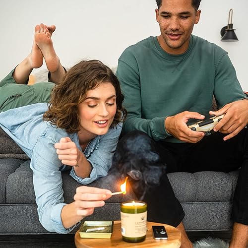 Miniatura 2 de Cannabolish Vela eliminadora de olores de humo + paquete de aerosol de viaje vela de 7 onzas + 2 onzas en aerosol