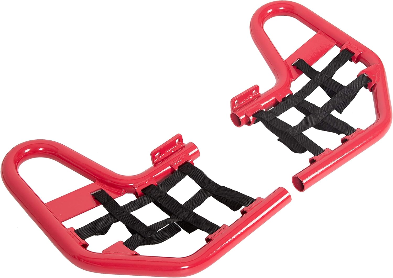 ECOTRIC Nerf Bars w/Nets Guards Rack Compatible with 2001-2024 Honda TRX 250EX Models Red
