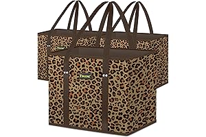 BALEINE Reusable Grocery Bags: The Purrfect Leopard Print Companions for Eco-Conscious Shoppers