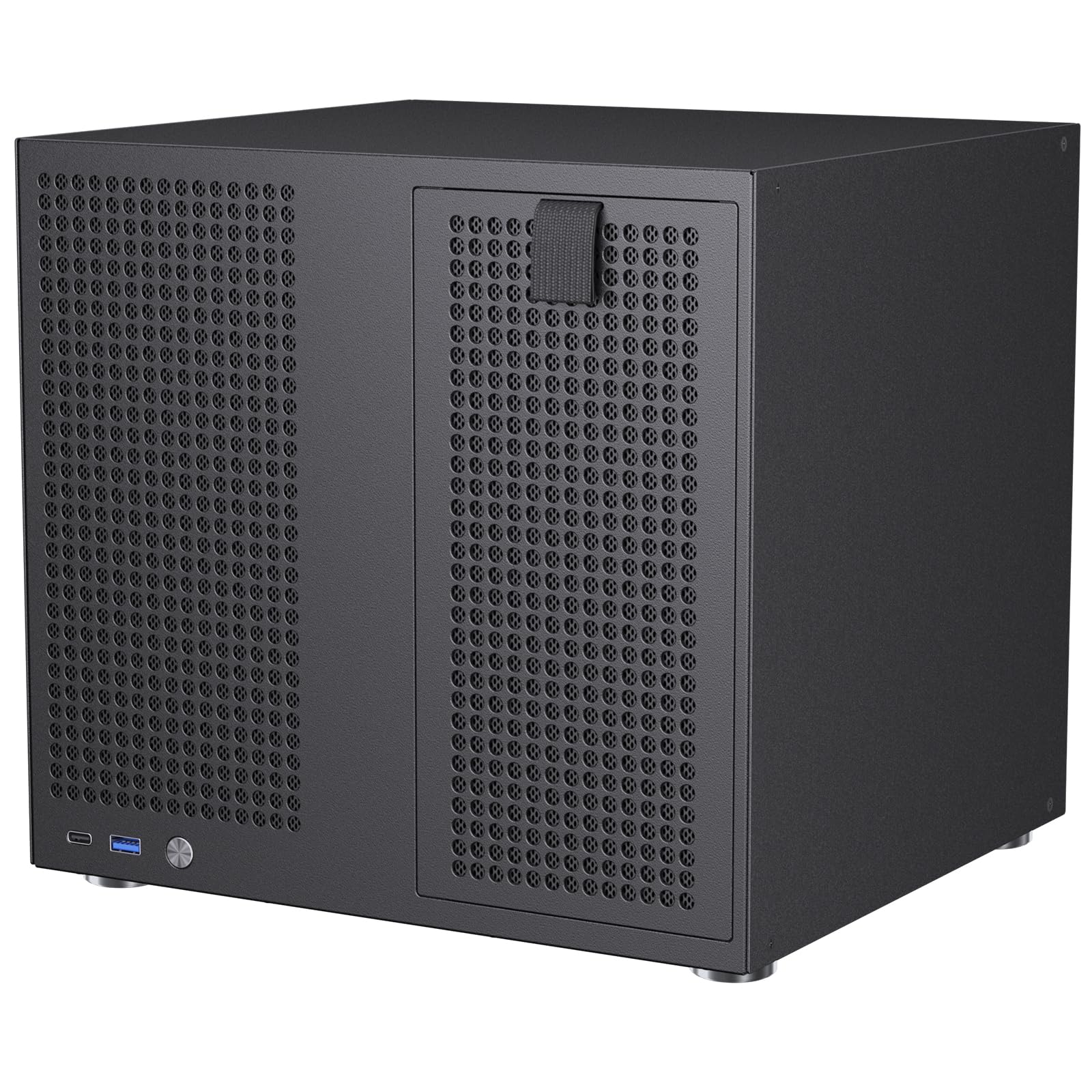 Boîtier NAS 8 baies, compatible avec carte mère MATX ITX et bloc d'alimentation ATX, compatible SATA et SAS HDD, 8 x 3,5 Hot-Swap + 2 x 2,5 SSD, boîtier PC NAS à double chambre avec 4 ventilateurs