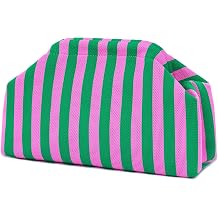 Rancco Woven Clutch for Women, Striped Crochet Dumpling Bag, Colorful Beach Purse for Summer Vacation