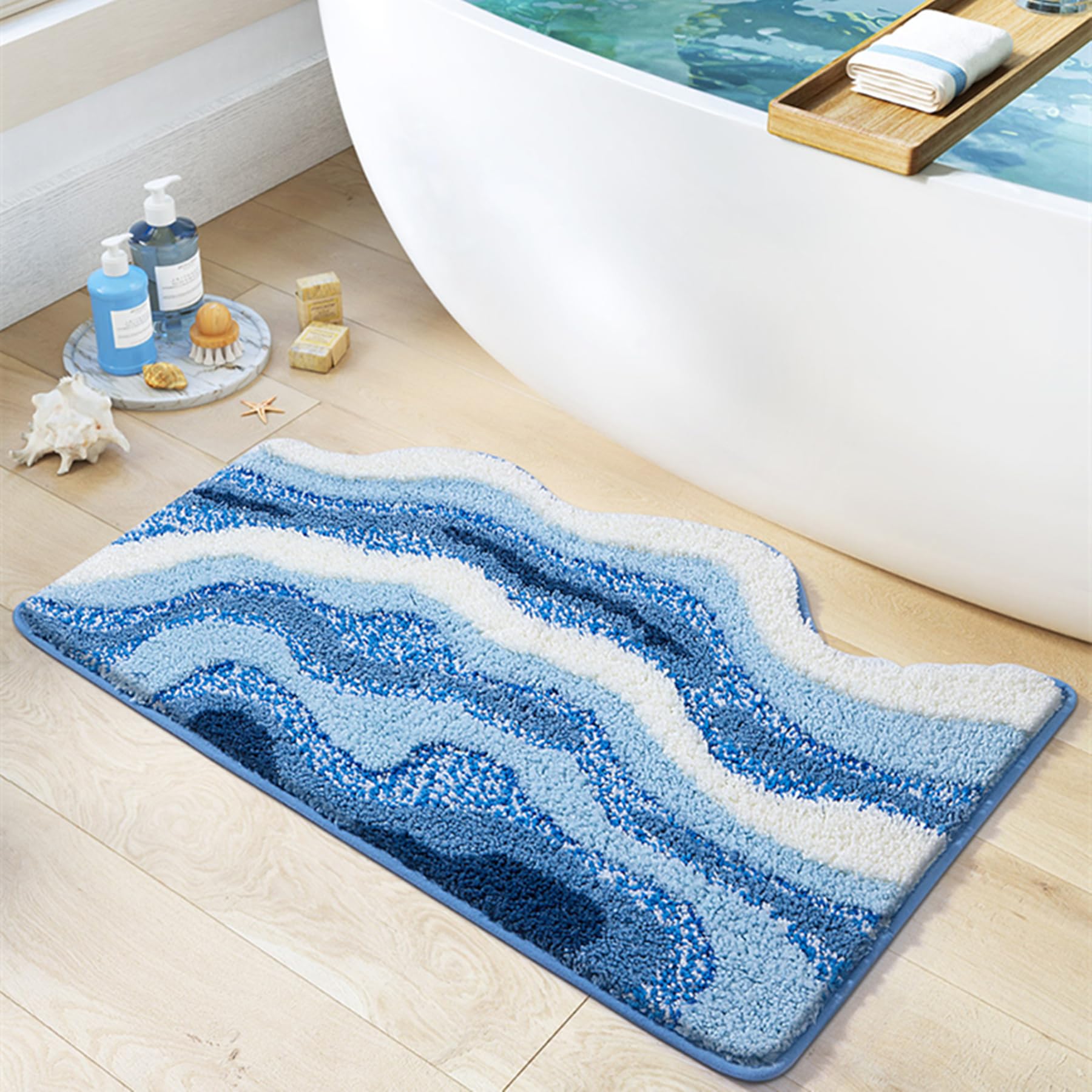 Tappetino da bagno in microfibra extra morbido e assorbente, antiscivolo, morbido, lavabile in lavatrice, per pavimento del bagno, vasca da bagno e do | Leroy Merlin