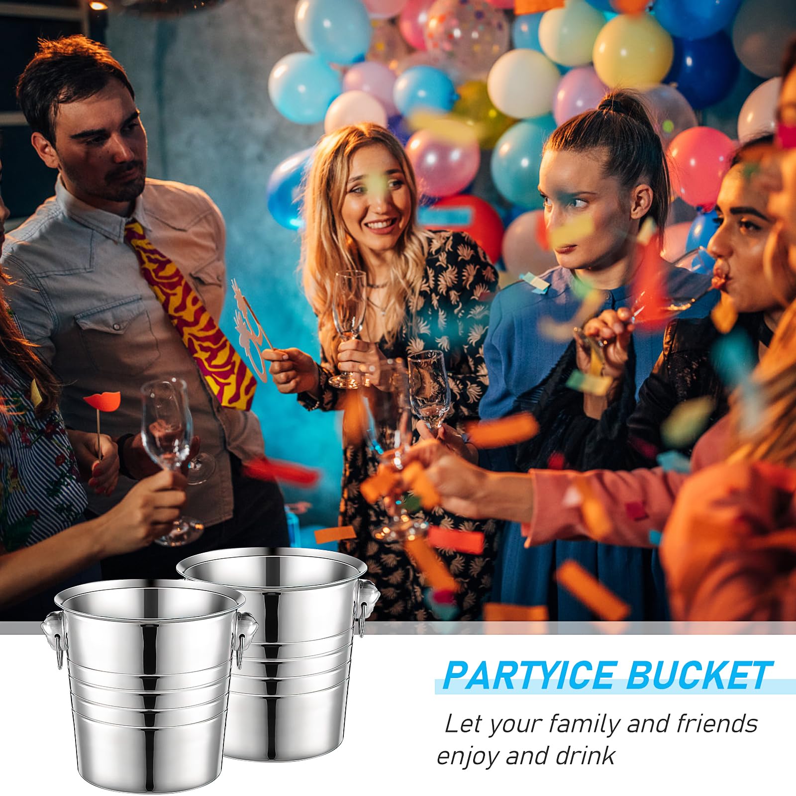 Lot De 3 Seaux à Broche Pour Dégustation De Vin, Seau à Vin