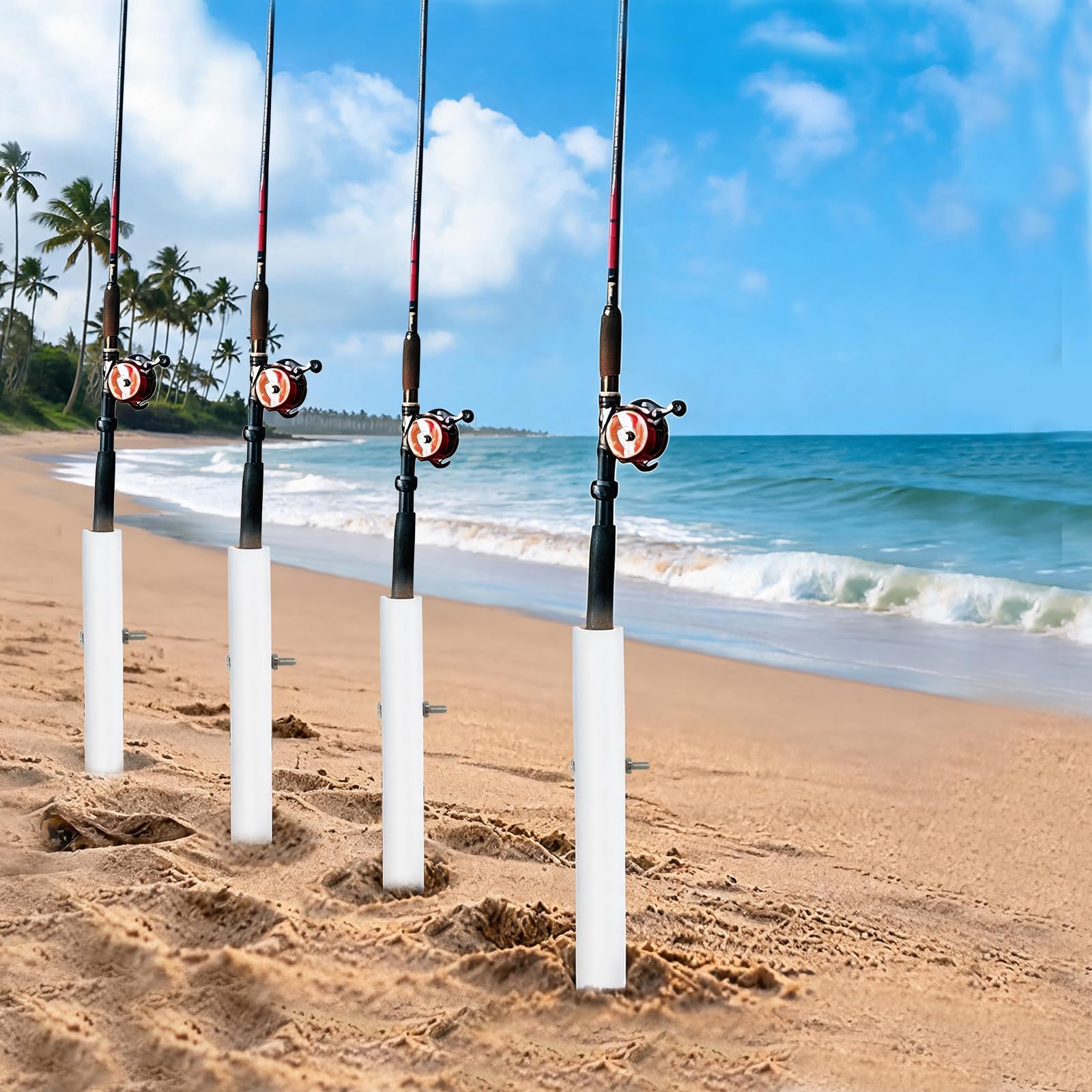 PVC Sandspike Surfcasting uchwyt na wędkę 45 cm