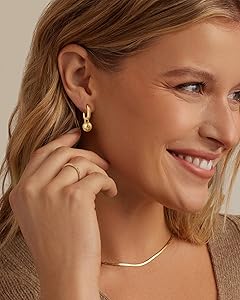 Amazon.com: CHESKY Hoops Earrings for Women - Dainty 14k