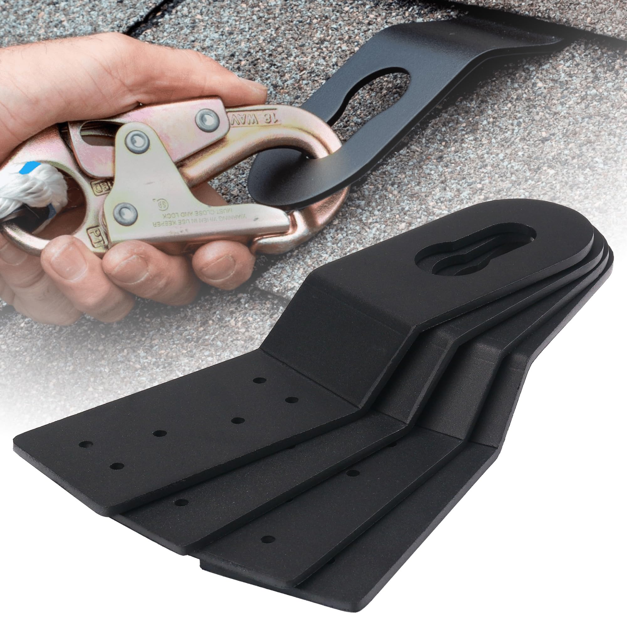 GGTE Roof Anchors for Fall Protection, Hig Strength Aluminum Alloy Roof Safety Anchor for Roof Safety Equipment, Permanent Roof Anchor Connects To Wood Surfaces,Metal Roofing 4-Pack