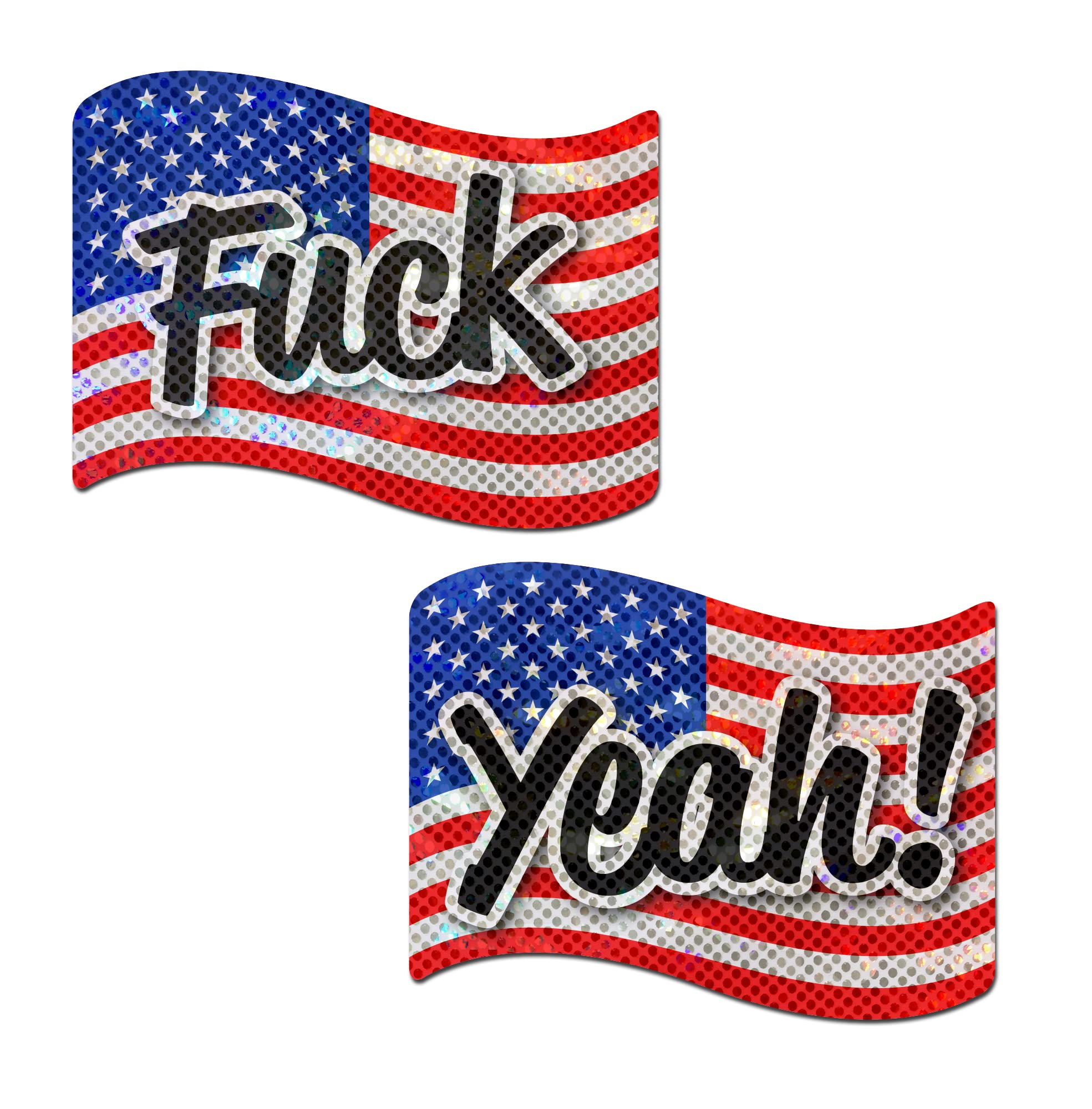 PASTEASE Patriotic Pasties - Nipple Covers - All American Picnic BBQ Parade Outfit Accessory | Waterproof &amp; Latex Free