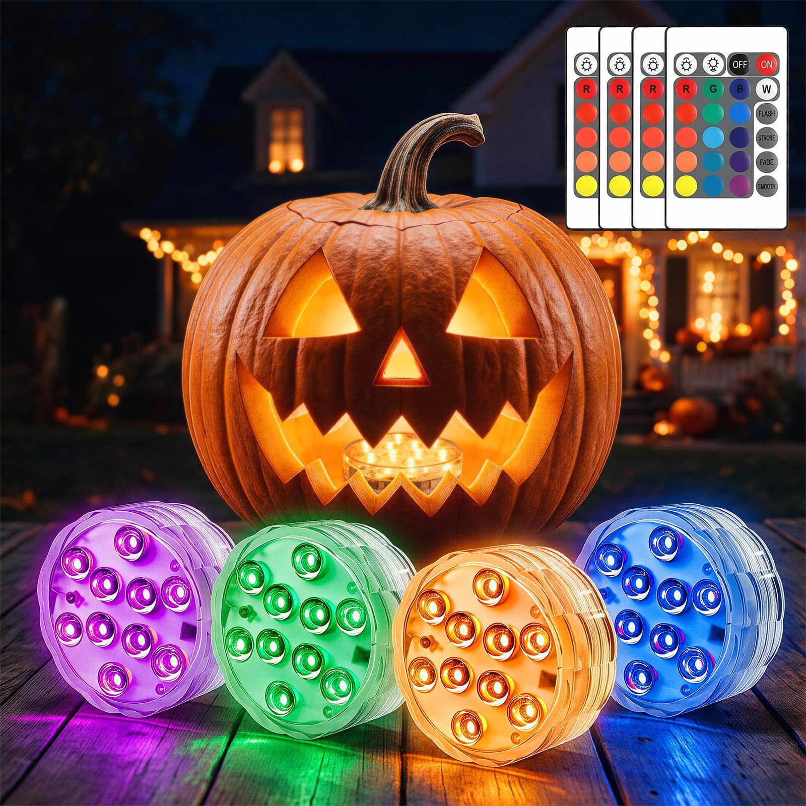 Amazon.com: KIKOMO Halloween Pumpkin Lights with Remote