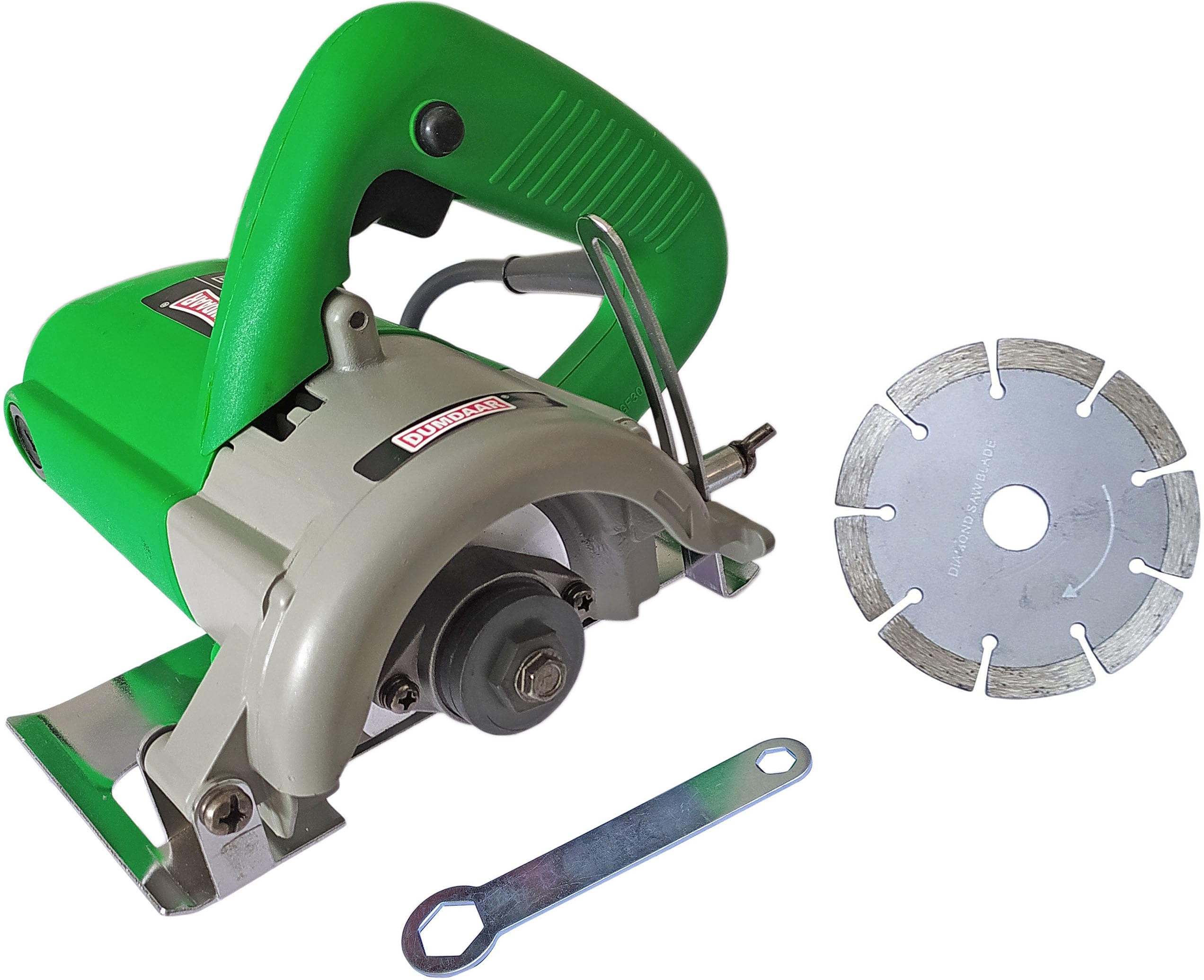 Inditrust Dumdaar 1400W Marble cutting machine with 1pc Marble Cutting blade set Handheld Tile Cutter 110mm (GREEN)