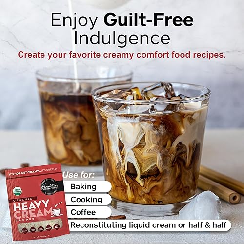 Miniatura 6 de Healthier Comforts Crema Láctea en Polvo Orgánica (72% de Mantequilla) Certificada USDA Orgánica, Kosher Sin Gluten, Sin GMO, Apto para Keto