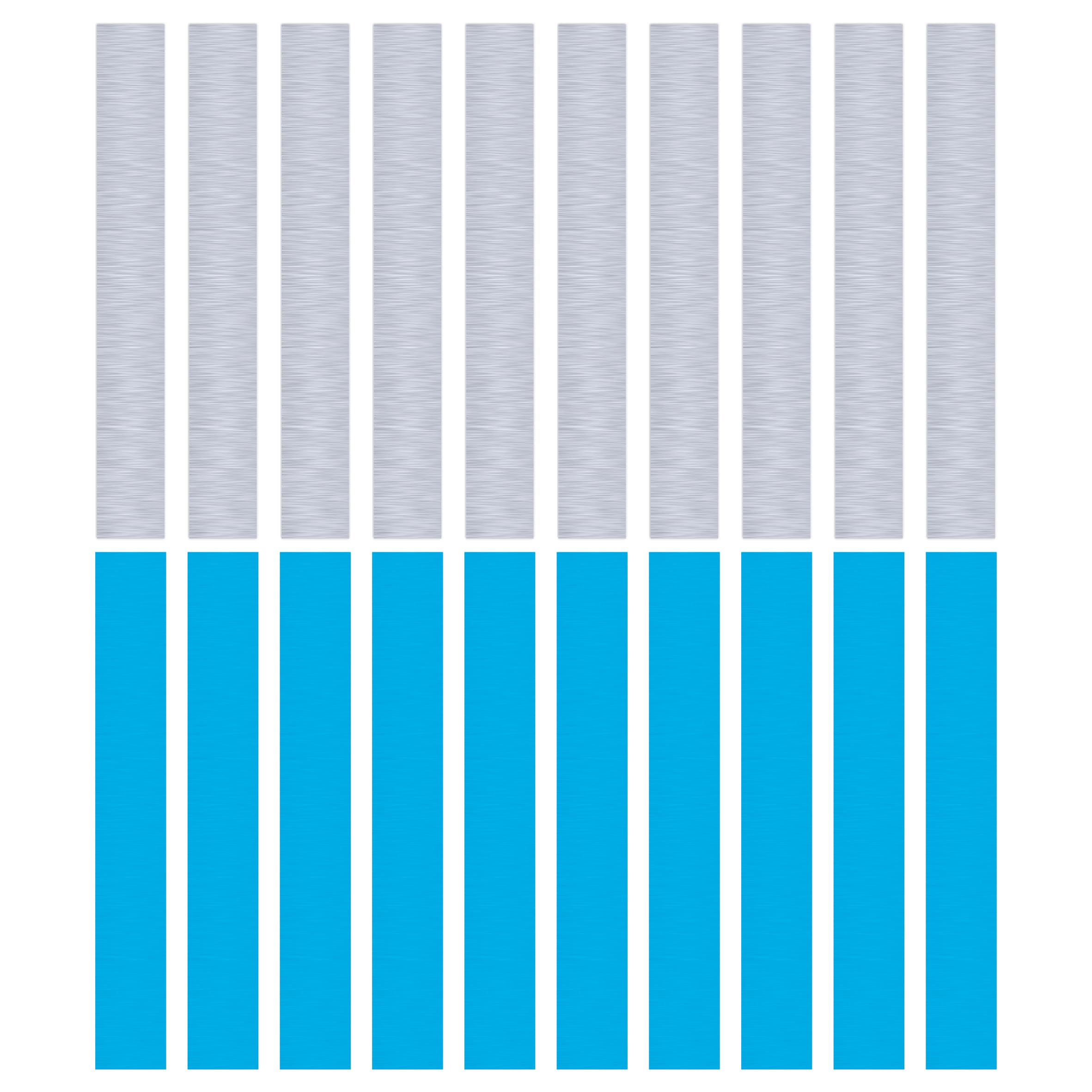 20PCS Stainless Steel Metal Strip 1" x 12" 1/43" Inch Plates for Magnetic Mount Board Wall (0.60MM) 430 Shim Stock Sheets Crafting, Kitchen, Office