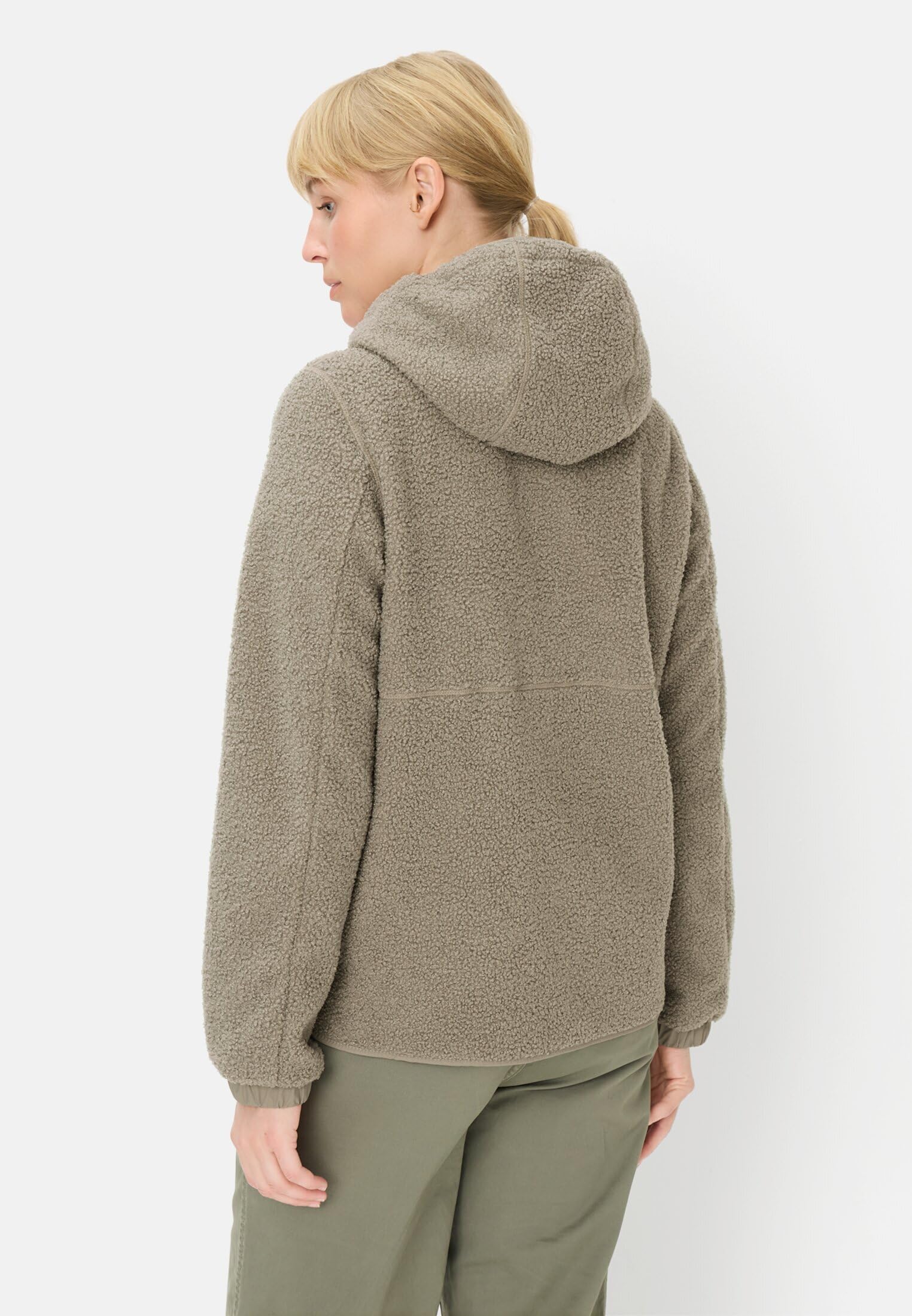camel active Damen Polar-Fleecejacke mit Fester Kapuze