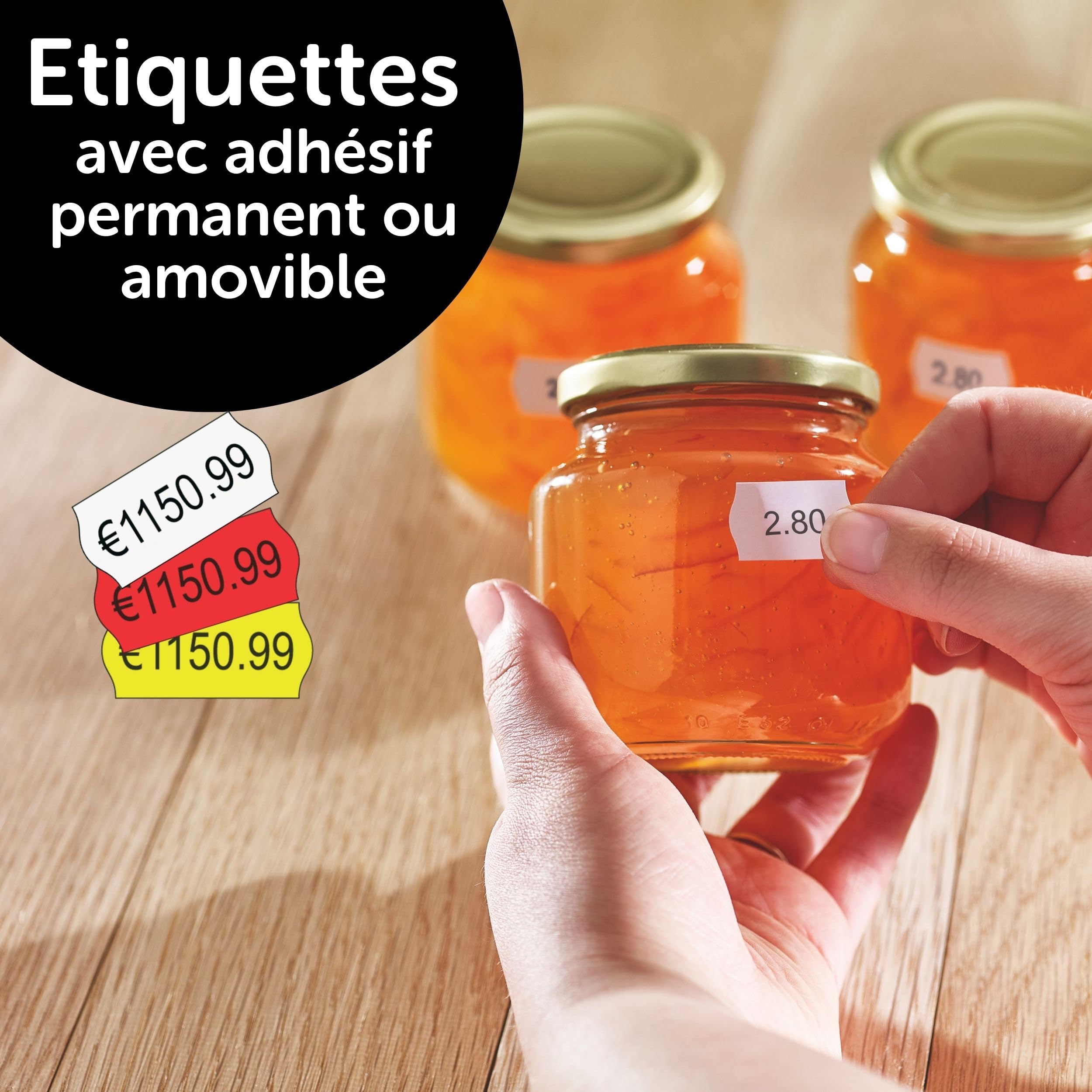 Avery Pince à Étiqueter 1 Ligne Noir 26 x 12 mm - Étiqueteuse Professionnelle pour Prix, Dates, Codes
