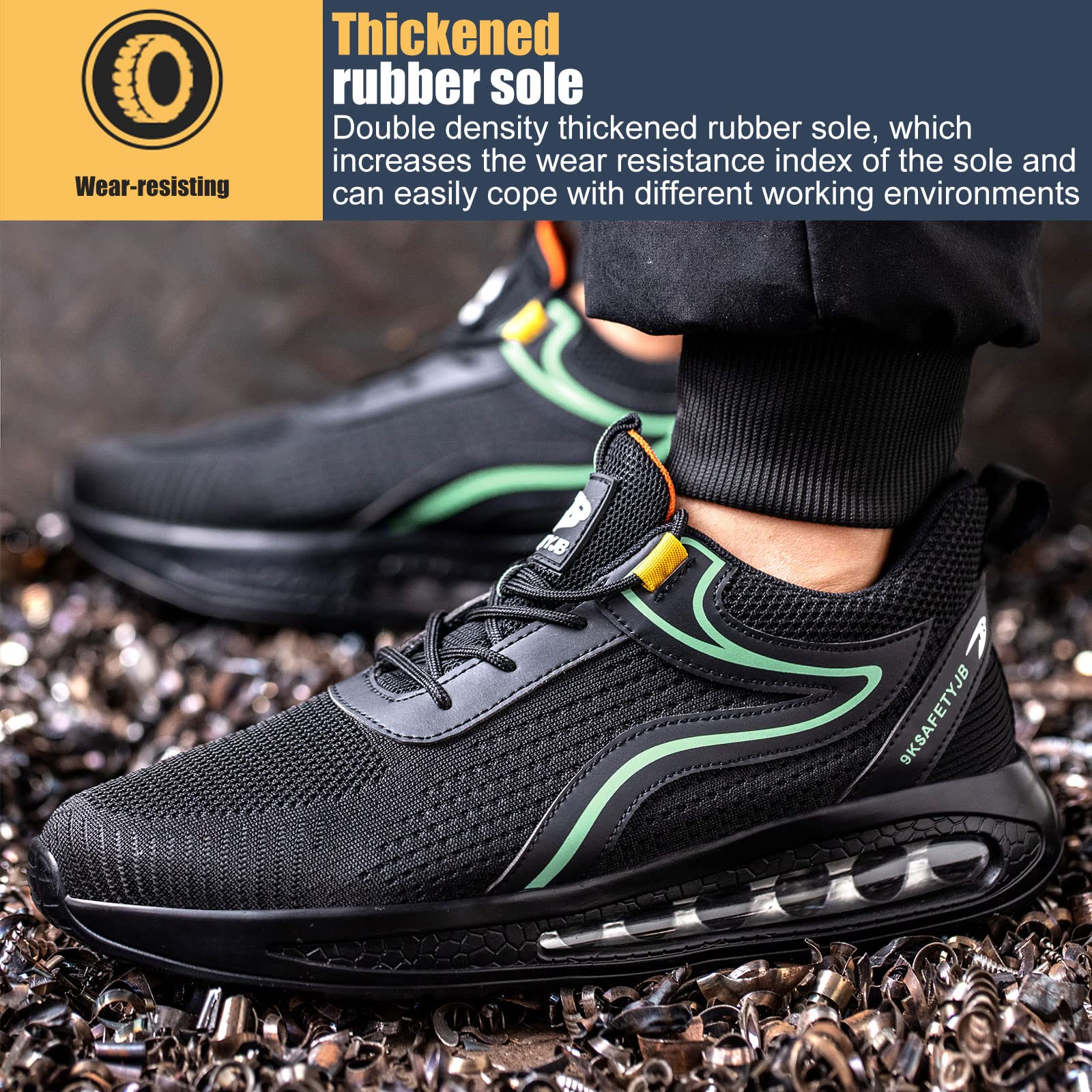 Zapatos de Seguridad para Hombre Mujer, Zapatillas de Seguridad Calzado de Seguridad Zapatillas de Trabajo Hombre Ligeros Anti-Piercing Comodo